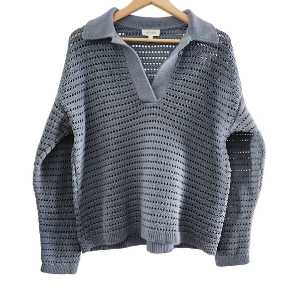 Haven Well Within Organic Cotton Open Stitch Pull on Sweater Size Medium - Picture 1 of 10